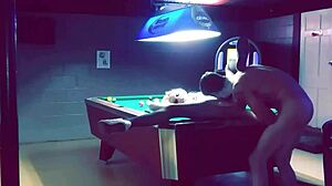 Public sucking and licking with big dick bartender in HD video