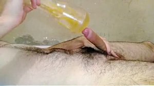 Kotitekoinen homovideo, jossa masturboin fleshlightilla