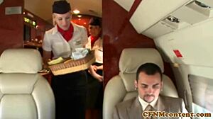 Cfnm stewardesses in full flight of fancy