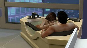 Sims 4 - нецензурирано видео за свирка в джакузи