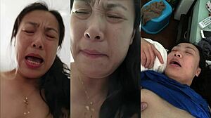 中国中年妇女和她的儿子朋友的无保护遭遇