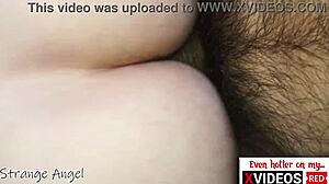 Gay duo engages in intense anal intercourse, with one partner ejaculating inside the other's anus