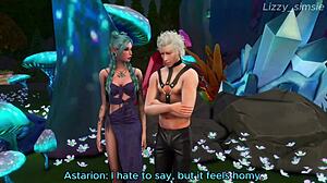 Astarion si užívá mokrou kundičku Tavs a ejakuluje uvnitř v animaci Sims 4 Hentai