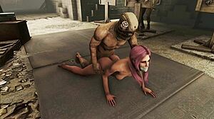 Fallout 4: استكشاف الأوهام السوداء مع شخصية ذات شعر وردي في BDSM