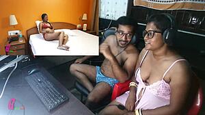 Indijska žena se jebe v hotelski sobi v indijski pornografiji z bengalskim zvokom