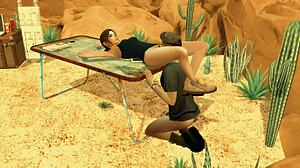 Parodia Tomb Raider din Sims 4 cu falusul egiptean al destinului