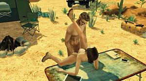 Parodia Tomb Raider din Sims 4 cu falusul egiptean al destinului