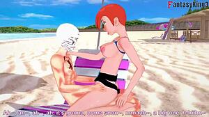 Gwen Tennysons strandontmoeting met Ben10 in bikini