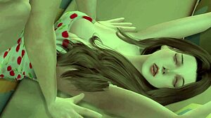 Sims 4 pornô: sexo romântico com colega de quarto dormindo no dormitório