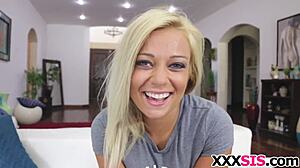 La rubia Kenzie Green disfruta del sexo hardcore con una polla monstruosa