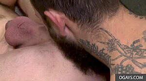 Des hommes gays costauds dans une rencontre anale passionnée - Dustin Steele et Matt Muck